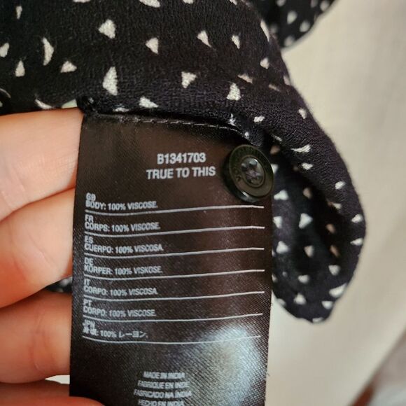 Volcom Blue and White Long Sleeve Shirt Dress - Picture 2 of 5